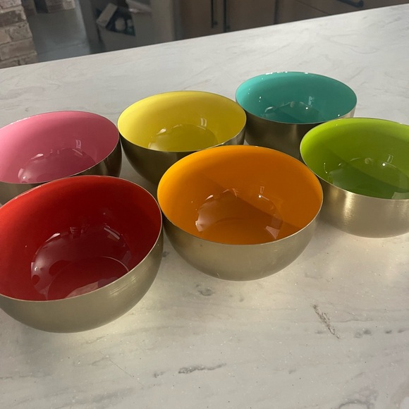 Metal Enamel Bowls Set (6) - Picture 2 of 6